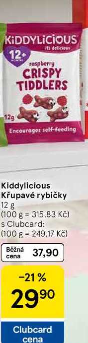 Kiddylicious Křupavé rybičky, 12 g Tesco