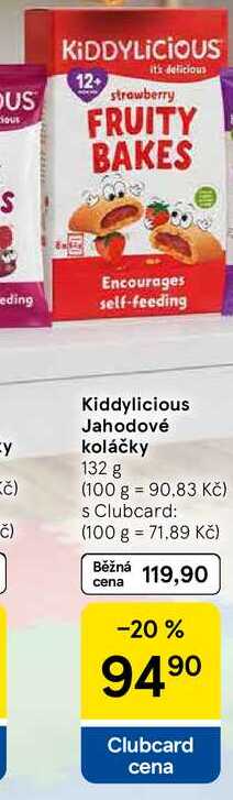 Kiddylicious Jahodové koláčky, 132 g Tesco