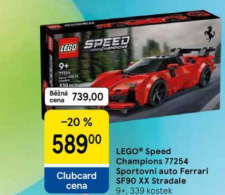LEGO® Speed Champions 77254 Sportovní auto Ferrari SF90 XX Stradale 9+, 339 kostek Tesco