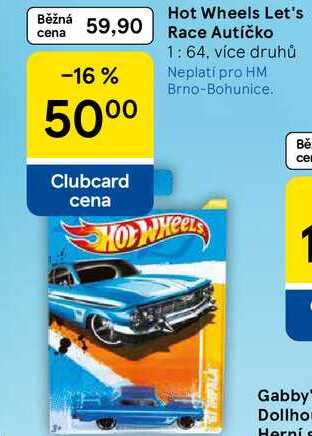 Hot Wheels Let's Race Autíčko 1: 64, více druhů Tesco