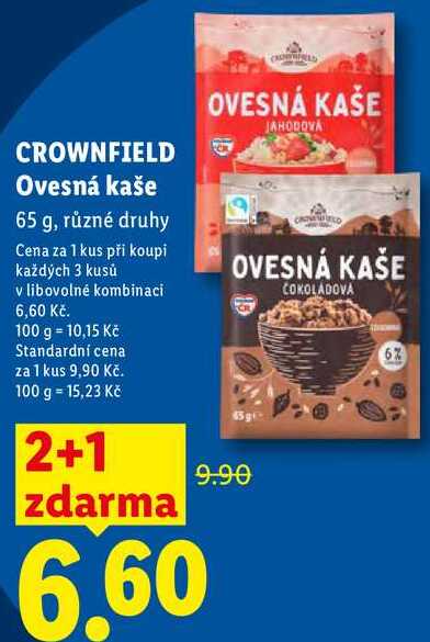 CROWNFIELD Ovesná kaše, 65 g