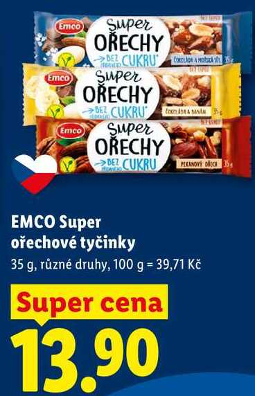 EMCO Super ořechové tyčinky, 35 g