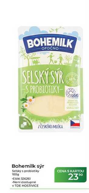 Bohemilk sýr Selský s probiotiky 100g