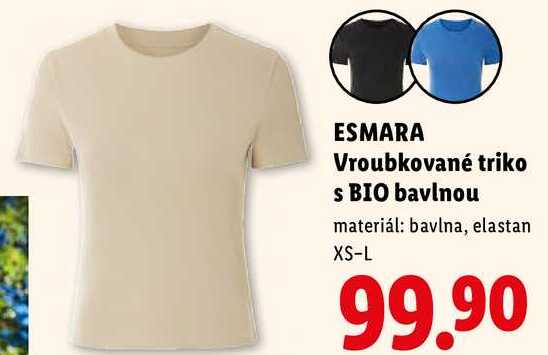 ESMARA Vroubkované triko s BIO bavlnou