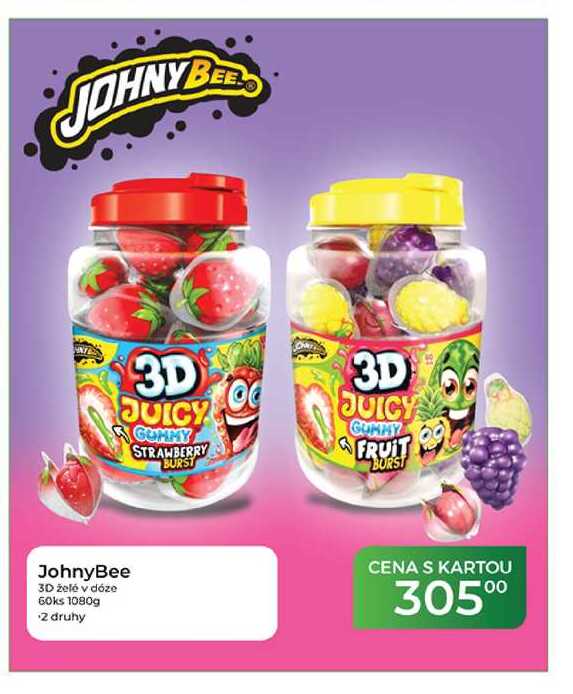 JohnyBee 3D želé v dóze 60ks