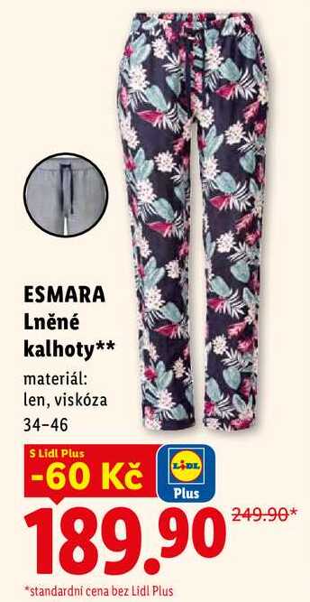 ESMARA Lněné kalhoty