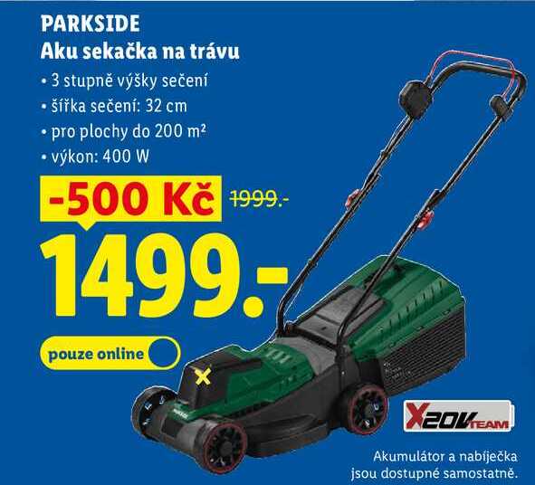 PARKSIDE Aku sekačka na trávu 