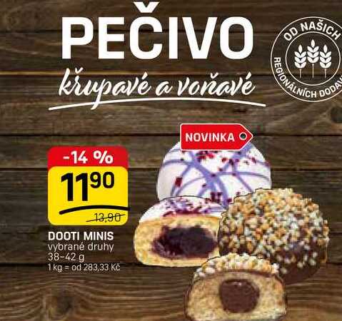 DOOTI MINIS vybrané druhy 38-42 g