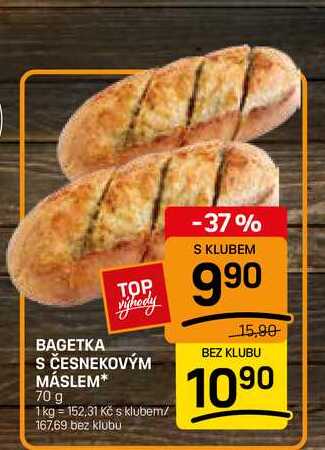 BAGETKA S ČESNEKOVÝM MÁSLEM* 70 g 