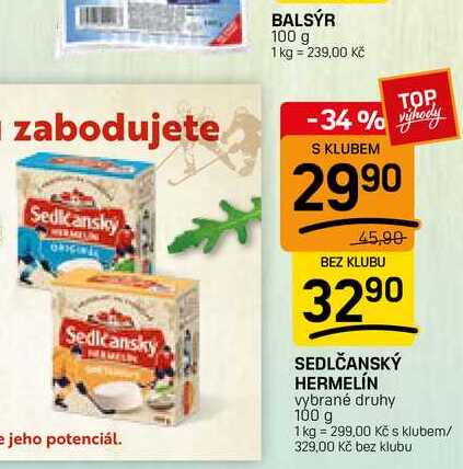 SEDLČANSKÝ HERMELÍN vybrané druhy 100 g