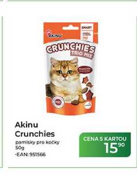 Akinu Crunchies pamlsky pro kočky 50g