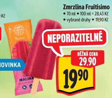 Zmrzlina Fruitisimo, 70 ml
