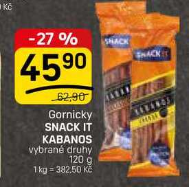 SNACK IT KABANOS vybrané druhy 120 g