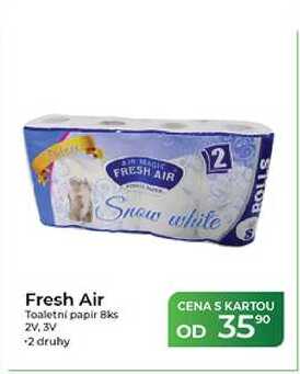 Fresh Air Toaletni papir 8ks 2V, 3V Tamda Foods