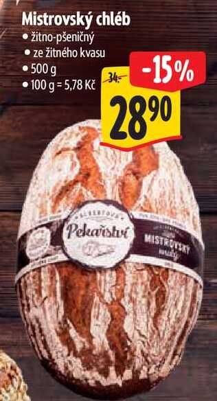 Mistrovský chléb, 500 g
