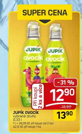 JUPÍK OVOCÍK vybrané druhy 0,33l FLOP TOP