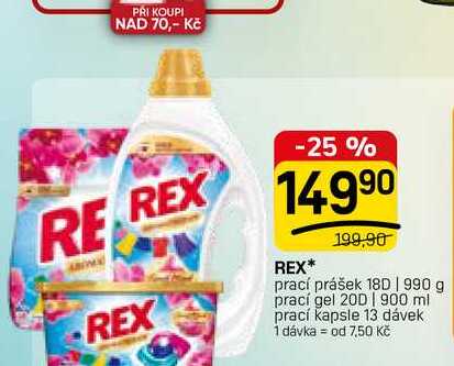 REX* prací prášek 18D | 990 g FLOP TOP