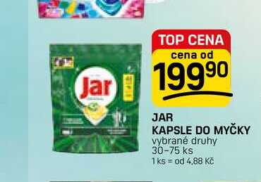 JAR KAPSLE DO MYČKY vybrané druhy 30-75 ks