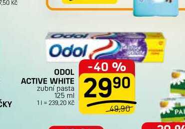 ODOL ACTIVE WHITE  125g FLOP TOP