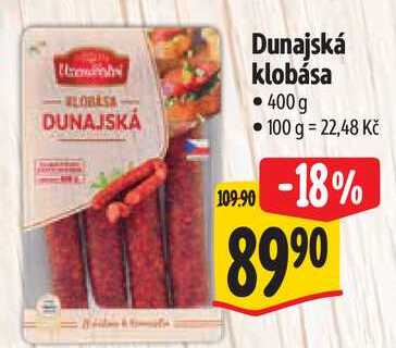 Dunajská klobása, 400 g