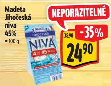 Madeta Jihočeská niva 45%, 100 g
