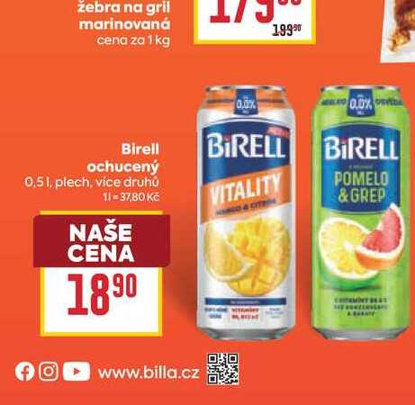Birell ochucený 0,51, plech
