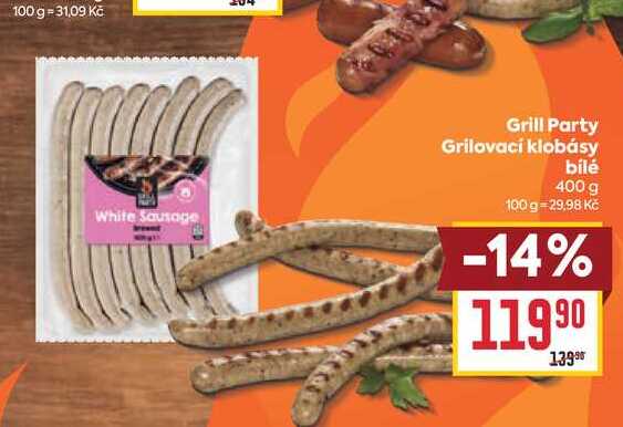 Grill Party Grilovací klobásy bílé 400 g