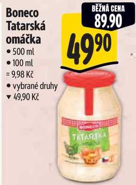 Boneco Tatarská omáčka, 500 ml