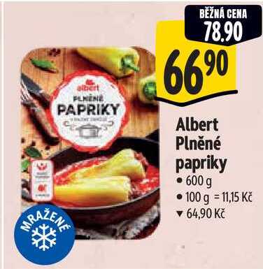Albert Plněné papriky, 600 g 