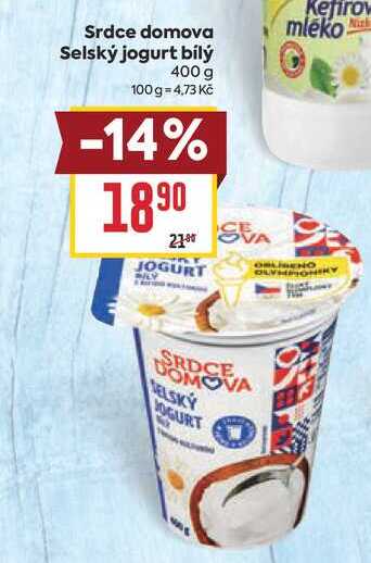 Srdce domova Selský jogurt bílý 400 g