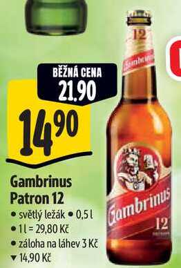 Gambrinus Patron 12, 0,5 l