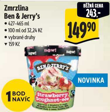 Zmrzlina Ben & Jerry's, 427-465 ml