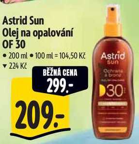 Astrid Sun Olej na opalování OF 30, 200 ml Albert