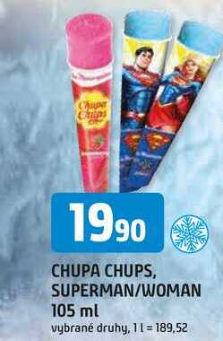 CHUPA CHUPS, SUPERMAN/WOMAN 105 ml vybrané druhy