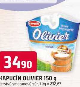 KAPUCÍN OLIVIER 150 g čerstvý smetanový sýr
