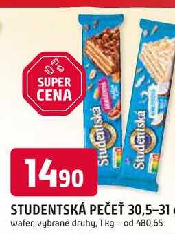 STUDENTSKÁ PEČEŤ 30,5-31 g