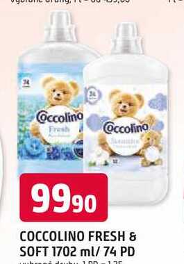 COCCOLINO FRESH & SOFT 1702 ml/74 PD Trefa