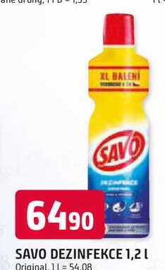 SAVO DEZINFEKCE 1,2l Trefa