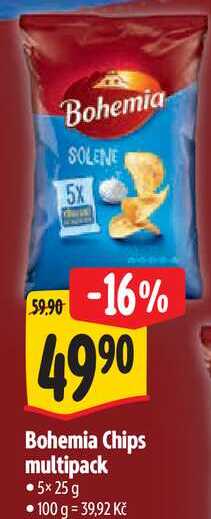 Bohemia Chips multipack, 5x 25 g 