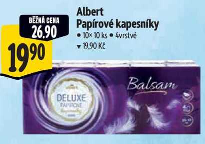 Albert Papírové kapesníky, 10x 10 ks Albert