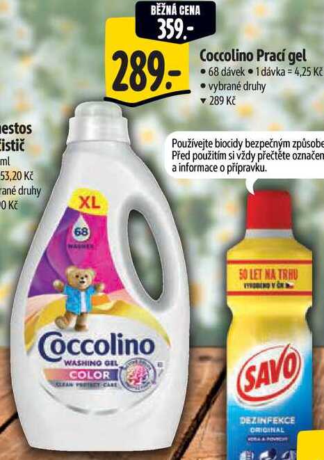 Coccolino Prací gel, 68 dávek