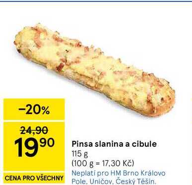 Pinsa slanina a cibule, 115 g