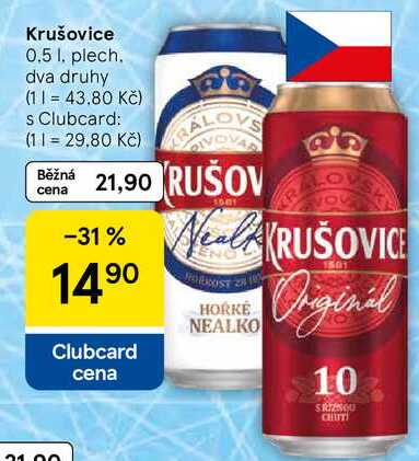 Krušovice, 0.5 l, plech