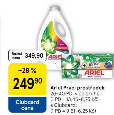 Ariel Prací prostředek, 26-40 PD, více druhů Tesco