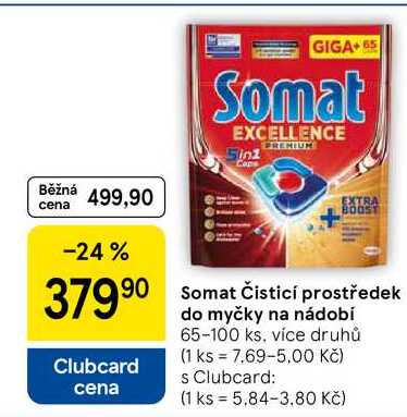 Somat Čisticí prostředek do myčky na nádobí, 65-100 ks, více druhů Tesco