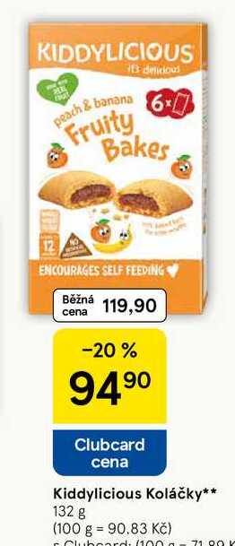 Kiddylicious Koláčky, 132 g Tesco