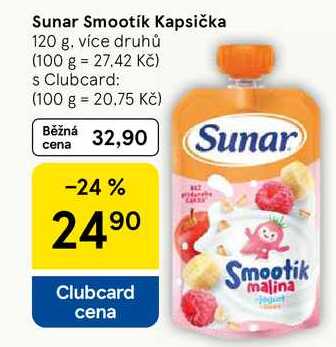 Sunar Smootík Kapsička, 120 g, více druhů Tesco