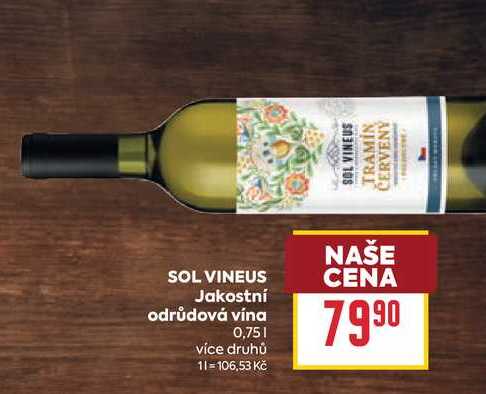 SOL VINEUS Jakostní odrůdová vína 0,75l