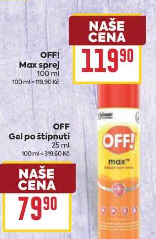 OFF Gel po štipnutí 25 ml BILLA