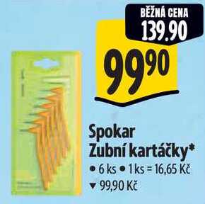 Spokar Zubní kartáčky*, 6 ks